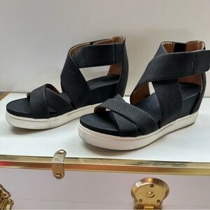 Dr Scholl’s Women’s Sheena Wedge Black Sandal SZ 8.5